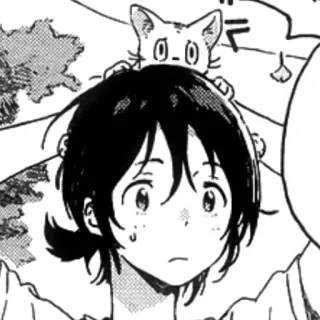 🌼 Anime, Manga, Charakter, Katze, Illustration, Kunstwerk telegram sticker