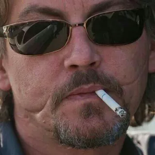 😎 man, cigarette, sunglasses, smoking telegram sticker