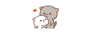 ☺️ 귀여운, 고양이, 사랑, 만화, 사랑스러운, 스티커 telegram sticker
