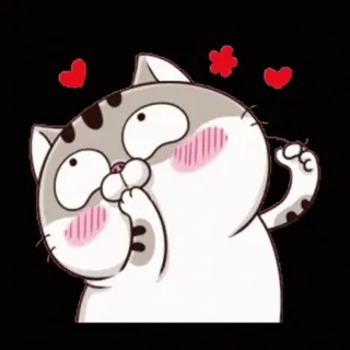 😊 mèo, hoạt hình, dễ thương, kawaii, động vật, nhãn dán, hài hước whatsapp sticker