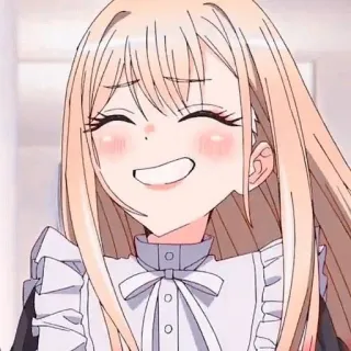 😁 Marin Kitagawa My Dress-Up Darling Anime, Personaggio, Carino, Ragazza, Sorriso, Maid, My Dress-Up Darling telegram sticker