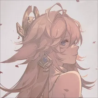 😉 Yae Miko Genshin Impact 动漫女孩, 粉色头发, 电子游戏, 角色, 原神, 八重神子 telegram sticker