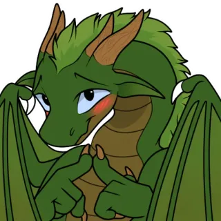 🙏 Drache, Cartoon, Fantasy, Süß, Grün, Reptil, Mythisch, Figur telegram sticker