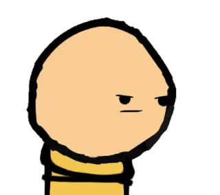 😒 卡通, 角色, Cyanide and Happiness, 秃头, 表情 whatsapp sticker