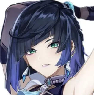 🧿 Yelan Genshin Impact Anime, Game, Nhân vật, Tóc xanh, Genshin Impact, Yelan telegram sticker