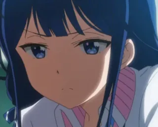 🖇 Anime, Mädchen, blaue Haare, Charakter, Porträt, süß, Manga whatsapp sticker