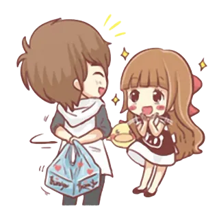 😍 Always family süß, paar, liebe, cartoon, immer, familie, geschenk, lieb telegram sticker