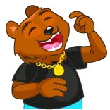 😂 ours cartoon, personnage ours, drôle, chaîne telegram sticker