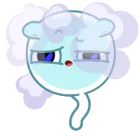 😶‍🌫️ Cartoon, Figur, Süß, Geist, Wolke, Schläfrig telegram sticker