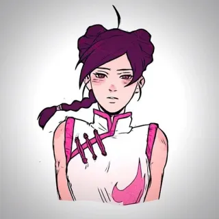 🎋 애니메이션, 만화, 캐릭터, 소녀, 일러스트, 미술, 여성 telegram sticker