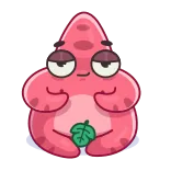 😏 アニメ, キャラクター, 赤, 植物, 葉, ステッカー telegram sticker