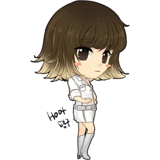 😏 Hoot 탱구 kpop, garota, anime, fofo, moda, ídolo whatsapp sticker