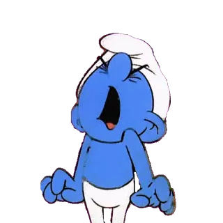 😱 Smurf cartone animato, puffo, arrabbiato, urlare, blu telegram sticker