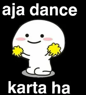💃 aja dance
karta ha mono, bailando, personaje, pompones, adorable, kawaii telegram sticker