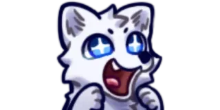 😄 cáo, hoạt hình, biểu tượng cảm xúc, dễ thương, hào hứng, kawaii telegram sticker