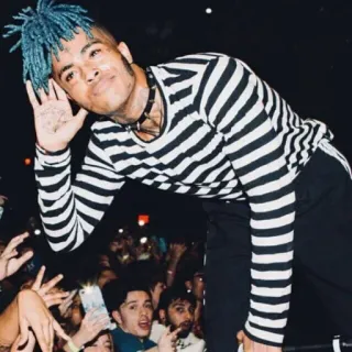 😐 XXXTentacion XXXTentacion, rappeur, chanteur, musicien, musique, portrait telegram sticker