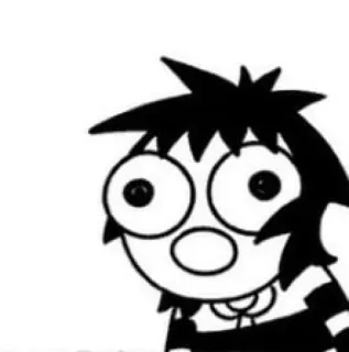 😮 desenho animado, personagem, preto e branco, quadrinhos whatsapp sticker
