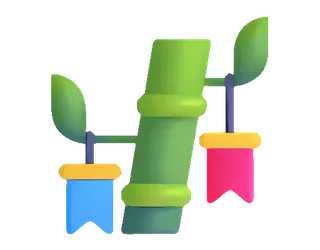 🎋 adesivo, bambù, bandiera, decorazione telegram sticker