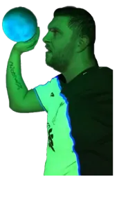 🖖 Ahmed man, holding ball, profile, Ahmed, portrait, arm tattoo telegram sticker