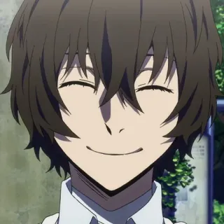 🍩 Osamu Dazai Bungou Stray Dogs Anime, Karakter, Tersenyum, Dazai, Bungou Stray Dogs, Osamu Dazai telegram sticker