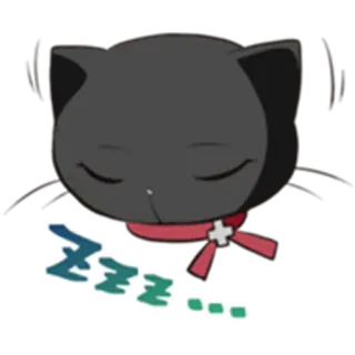 😴 Zzz... Katze, verschlafen, schlafend, Anime, Cartoon telegram sticker