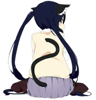 😏 Anime, Neko, Kawaii, Mignon, Oreilles d'animaux, Manga whatsapp sticker