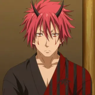 😠 Benimaru That Time I Got Reincarnated as a Slime Anime, Manga, Fantaisie, Benimaru, Moi, quand je me réincarne en Slime telegram sticker