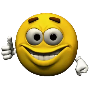 👍 Emoji, Sorriso, Polegar para cima, Positivo, Aprovação, Aprovado telegram sticker