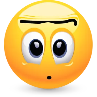 😯 表情符号, 倒过来, 黄色, 脸, 表情, 困惑, 傻 telegram sticker