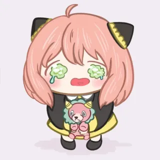 🥺 Anya Forger Spy x Family Anime, Cartoon, Niedlich, Weinend, Spy x Family, Anya, Anya Forger, Kawaii telegram sticker