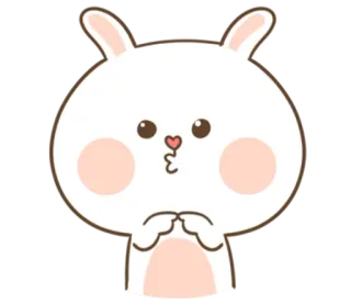 🐽 królik, słodki, zwierzę, kreskówka, kawaii telegram sticker