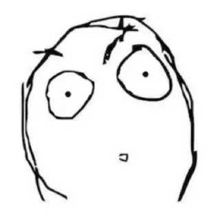 😲 meme, rage face, internet, expression, funny, shocked telegram sticker