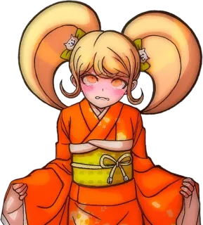 🌟 Hiyoko Saionji Danganronpa Anime, Personnage, Hiyoko, Saionji, Danganronpa, Japonais, Fille, Kimono telegram sticker
