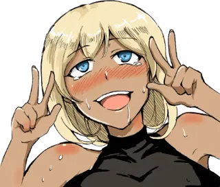 😛 аниме, мультфильм, плач, мир, девушка telegram sticker