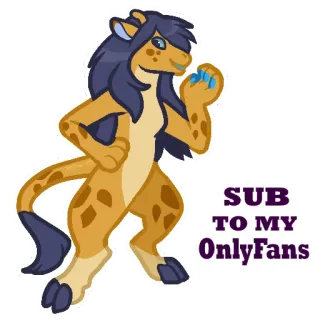 ❤️ SUB TO MY OnlyFans furry, fandom, animal, creature, OnlyFans, commission, drawing, illustration whatsapp sticker