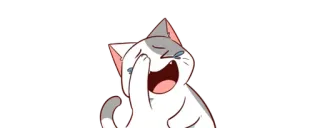 😂 gato, chorando, desenho, triste, lágrimas, emoção telegram sticker