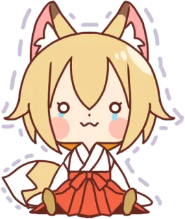 Miko-san of fox :: @line_stickers telegram stickers