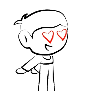 😍 cinta, hati, kartun, karakter, imut telegram sticker