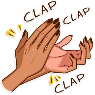 👏 CLAP CLAP CLAP clapping, applause, hands, celebration, gesture telegram sticker