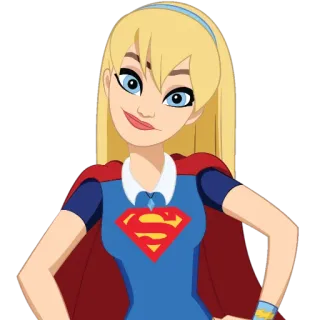 🤪 Supergirl superhero, cartoon, girl, dc comics, supergirl telegram sticker