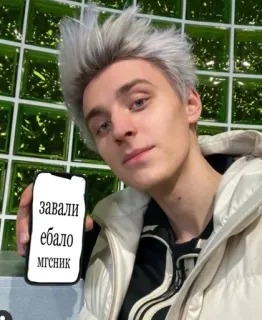 😧 завали ебало мгсник offensivo, insulto, russo, insulto telegram sticker
