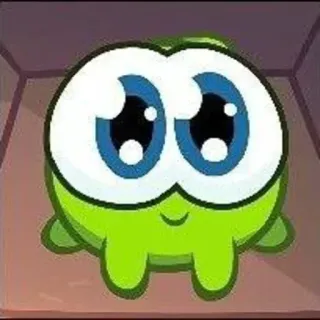 🙂 Om Nom Cut the Rope Dessin animé, Mignon, Vert, Personnage, Jeu vidéo, Monstre whatsapp sticker