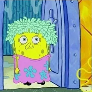 😜 Spongebob Squarepants Спанч Боб, платье, мультфильм, Nickelodeon, смешной telegram sticker