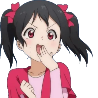 😅 Nico Yazawa Love Live! อนิเมะ, น่ารัก, ผู้หญิง, การ์ตูน telegram sticker