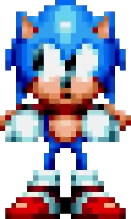 🙄 Sonic Sonic the Hedgehog, video game, pixel art, blue hedgehog, character sticker telegram sticker