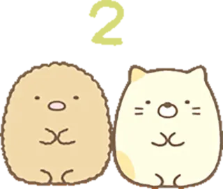 🕑 cute, animals, kawaii, characters, Sumikko Gurashi whatsapp sticker