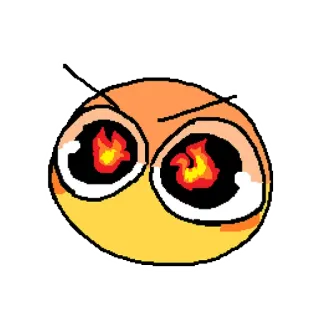 🔥 Emoji, Bravo, Chama, Fogo, Desenho animado, Expressão, Raiva telegram sticker