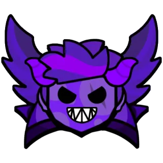 😈 duivel, monster, kwaad, demon, paars, cartoon, personage telegram sticker