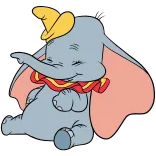 🍔 Dumbo Dessin animé, Disney, Éléphant, Mignon, Personnage telegram sticker