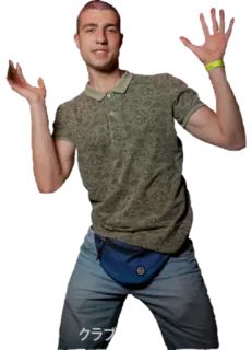👐 クラブ hombre, polo, casual, japonés, club telegram sticker